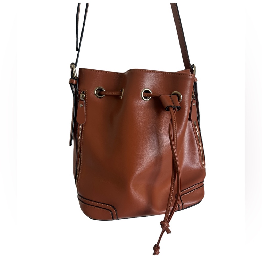 ☀️ Camel Color Drawstring Bucket Bag - Picture 2 of 2